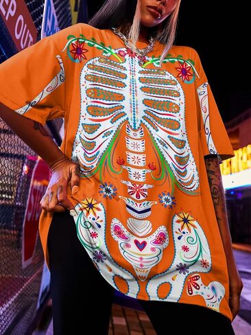 Women Dia De Los Muertos T-Shirt Sugar Skeleton Tshirt for Women Day of The Dead Shirt in Saudi Arabia