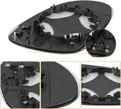 Senzeal Driver Side Heated Mirror Glass Replacement for Volkswagen Golf GTI MK5 Golf Rabbit 2006-2009 VW Jetta Passat 2005-2010 EOS 2007-2008 R32 2008 (Left Side) in Saudi Arabia