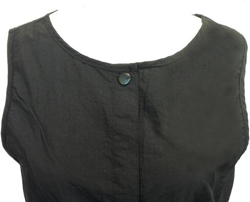 Long Snap Stylist Vest with Zipper Pockets by Charlene® (M, Black) in Kuwait