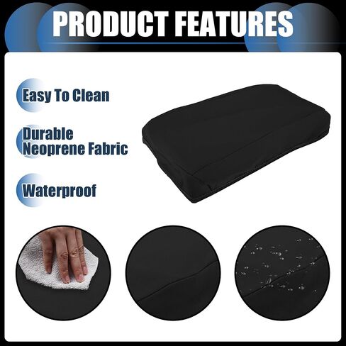 Armrest Protector Cover Pad, for Hyundai Santa Fe 2019-2020 Neoprene Fabric Black, 1 Pc in Saudi Arabia