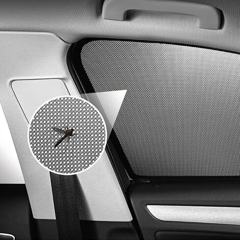 Snaste Car Side Window Sunshades for Audi Q7 2016-2024, Front Rear Sun Shade Breathable Block UV Rays Privacy Screen Reduce Glare Protection Curtain,B/2 Rear-Window in Saudi Arabia