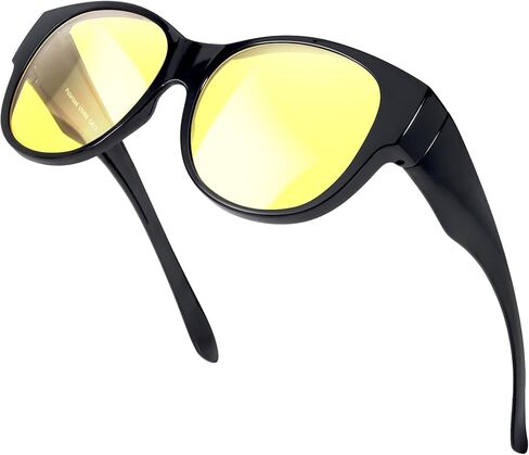 SIPHEW Night Vision Fit Over Glasses Sunglasses for Women, Polarized Night Glasses for Driving & Outdoors in Kuwait