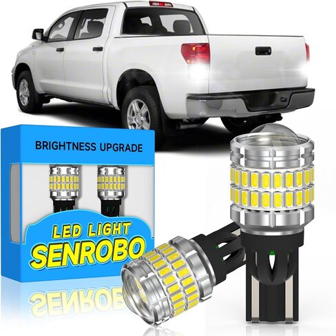 921 912 مصباح إضاءة عكسي LED مناسب لسيارة Toyota 4Runner 2001-2024، لمبة LED T15 فائقة السطوع مع عدسة، استبدال أضواء احتياطية بيضاء باردة 6000K، حزمة من 2 in Kuwait