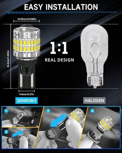 921 912 مصباح إضاءة عكسي LED مناسب لسيارة Toyota 4Runner 2001-2024، لمبة LED T15 فائقة السطوع مع عدسة، استبدال أضواء احتياطية بيضاء باردة 6000K، حزمة من 2 in Kuwait