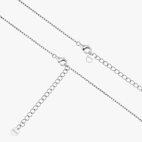 925 Sterling Silver Moissanite Cross Pendant Necklace, 0.37CT with 18 Inch Silver Chain in Saudi Arabia