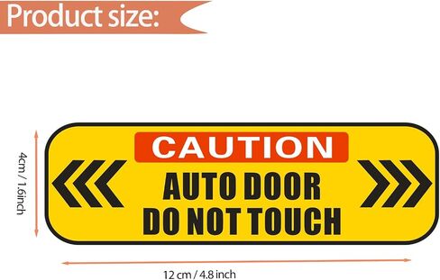 Automatic Door Stickers 4pc Vehicle Sliding Van Door Window Sticker 4.8 x 1.6 inch Self Adhesive Do Not Touch Sign Automatic Open Sign Automatic Sliding Doors Sticker in Saudi Arabia