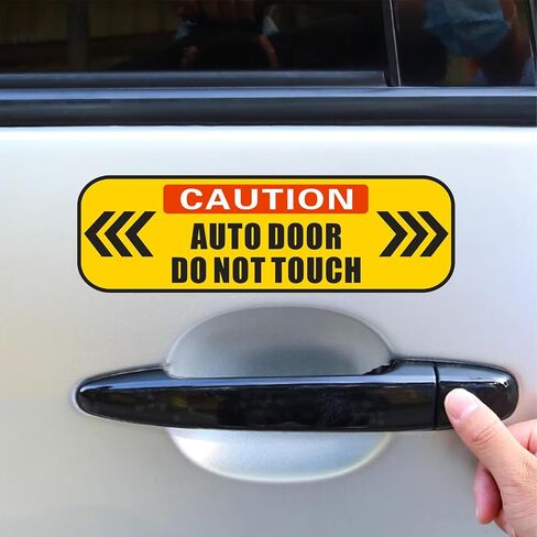 Automatic Door Stickers 4pc Vehicle Sliding Van Door Window Sticker 4.8 x 1.6 inch Self Adhesive Do Not Touch Sign Automatic Open Sign Automatic Sliding Doors Sticker in Saudi Arabia