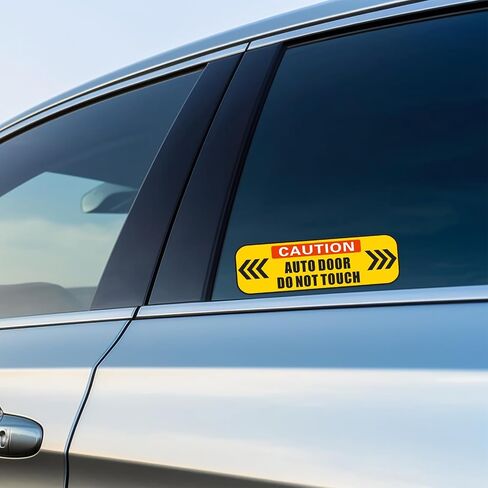 Automatic Door Stickers 4pc Vehicle Sliding Van Door Window Sticker 4.8 x 1.6 inch Self Adhesive Do Not Touch Sign Automatic Open Sign Automatic Sliding Doors Sticker in Saudi Arabia