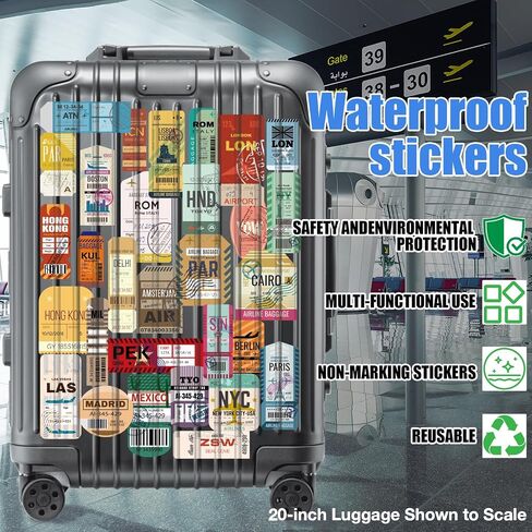 66 Pack Flags of The World Stickers - Premium Country Flag Stickers Set - Durable World Flags and Country Stickers Waterproof Decals for Car Bumper/Truck/Motorcycle/Helmet/Laptop/Window/Box in Kuwait