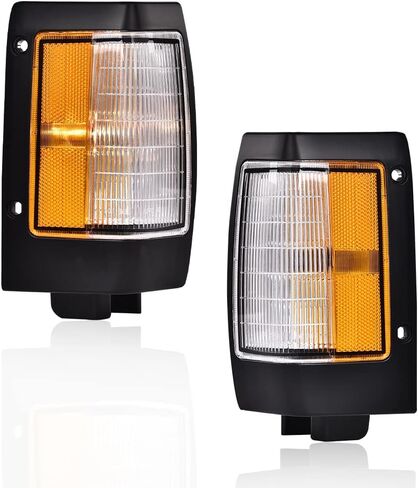 PIT66 Side Marker Turn Signal Parking Light, Compatible with Nissan D21 1990 1991 1992 1993 1994 1995 1996 1997 Pickup Black Left Driver And Right Passenger Side in Saudi Arabia