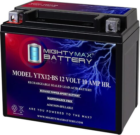 بطارية مايتي ماكس YTX12-BS 12V 10AH بطارية لسوزوكي VZ800 بوليفارد M50 2005-2008 منتج العلامة التجارية in Saudi Arabia
