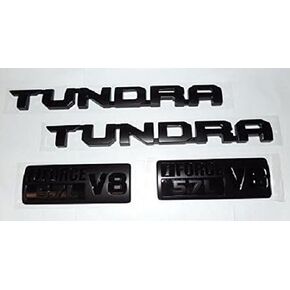 OEM TOYOTA TUNDRA BLACK-OUT SOLID EMBLEM SET OF 4 75471-0C160 (NOT OVERLAYS) WITHOUT 4X4 in Saudi Arabia