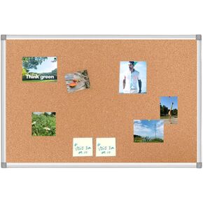 2 حزمة 36 × 24 بوصة لوحة الفلين لوحة الإعلانات لوحة مذكرة لوحة دبوس، لوحات الفلين للجدران لوحة الفلين للمكتب (إطار من الألومنيوم، 24 × 36 بوصة (2 حزمة)) in Kuwait