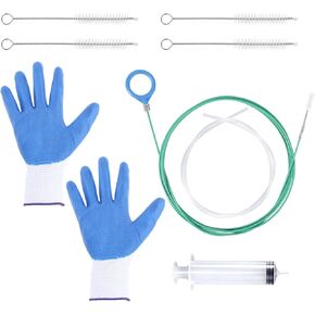 أداة تنظيف فتحة السقف، منظفات أنبوبية طويلة 118 بوصة مع فرشاة تنظيف الأنابيب، والقفازات، والمحقنة، وخرطوم الحقنة، لممسحة السيارة وفتحة تصريف صندوق السيارة in Kuwait