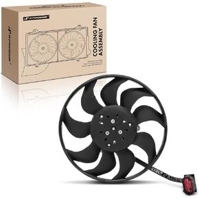 A-Premium Engine Radiator Cooling Fan Assembly with Brushless Motor Compatible with Select Porsche Models - 911 2012-2016, Boxster 2013-2016, Cayman 2014-2016 - Replace# 99162493901, 99162493902 in Kuwait