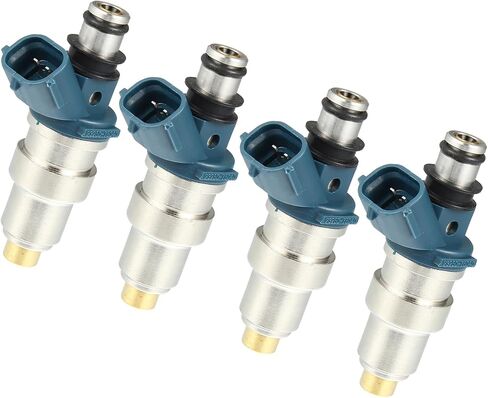 Fuel Injector, for Toyota Tacoma 1995-1999 2.4L Metal Silver Tone, 4pcs in Saudi Arabia