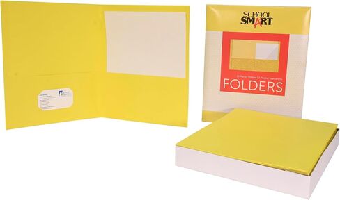 School Smart 2-Pocket Folders, Light Blue, Pack of 25 in Kuwait