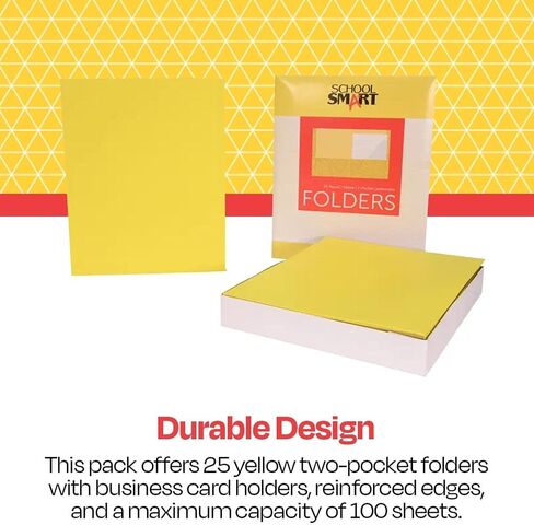 School Smart 2-Pocket Folders, Light Blue, Pack of 25 in Kuwait