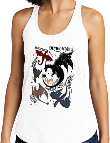 Dragon Tails Tank Top Fitted Racerback Women's in Saudi Arabia