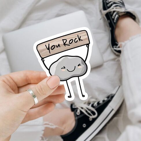3 Pcs You Rock Sticker, Funny You Rock, You Meme Motivation Sticker, Motivational Vinyl for Helmet Water Bottle Laptop Tumbler Phone Case Cars (Normal, 3 Inches) in Saudi Arabia