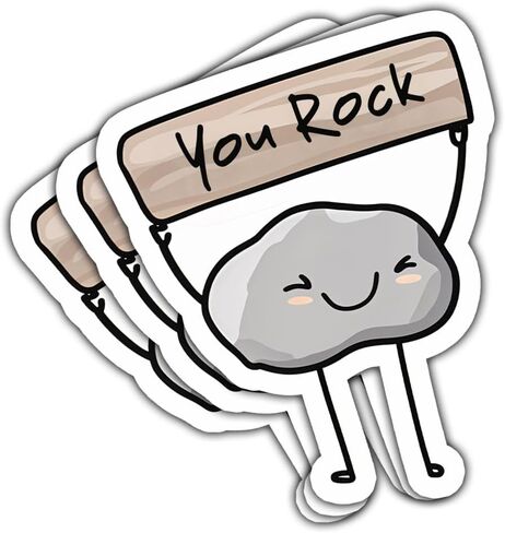 3 Pcs You Rock Sticker, Funny You Rock, You Meme Motivation Sticker, Motivational Vinyl for Helmet Water Bottle Laptop Tumbler Phone Case Cars (Normal, 3 Inches) in Saudi Arabia