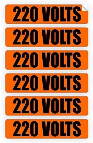 220 Volts Voltage & Conduit Markers | Sticker - Sticker Graphic - Waterproof - Fade Resistant Die Cuts | Decals | Labels Electrical 6X in Saudi Arabia