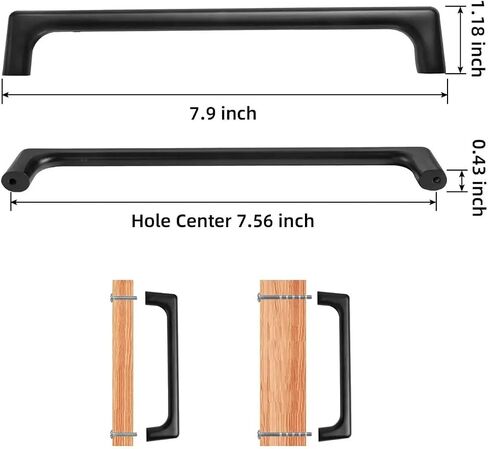 12 PCS Antique Brass Arch Cabinet Pulls Aluminum Alloy Drawer Handle Vintage Black Handles Retro Dresser Handles Hardware(7789RB-320MM) in Saudi Arabia