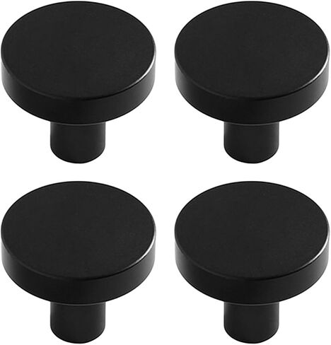 Round Cabinet Pulls Drawer Handle Single Hole Metal Handle Cabinet Drawer Knobs Kitchen Cupboard Door Furniture Hardware(Silver) in Saudi Arabia