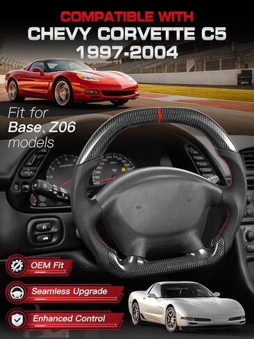 عجلة القيادة لسيارة Chevy Corvette C5 1997-2004 جلد نابا الكامل المثقوب على شكل حرف D من الأسفل المسطح مخيط يدويًا لسيارة Corvette C5 Z06 استبدال عجلة القيادة لـ C5 لجميع مستويات الديكورات in Kuwait