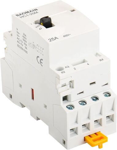 Baomain AC Contactor 63A 4 Pole 2 NO 2 NC Universal Circuit Control 35mm DIN Rail Mount CE المدرجة BCT-63/22 (AC 110V) in Saudi Arabia