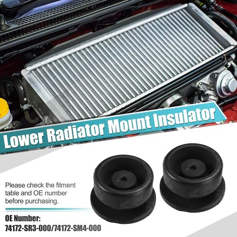 X AUTOHAUX 2 قطعة وسادة مطاطية سفلية جلبة المبرد جبل عازل رقم 74172-SR3-000/74172-SM4-000 لهوندا أكورد 1996-1998 لهوندا سيفيك 1992-2000 in Saudi Arabia