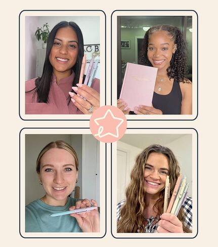 مجموعة أقلام ملهمة للنساء من Achievers - هدية مكتب اقتباسات تحفيزية لها، تهانينا على الترقية، هدايا عمل جديدة لأقلام عمل Lady Boss، هدايا التخرج للبالغين مجموعات أنيقة (باستيل) in Kuwait