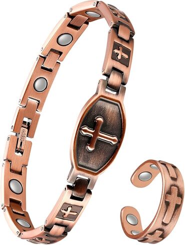 Copper Bracelets & Rings for Women, Copper Magnetic Bracelet for Women in Saudi Arabia