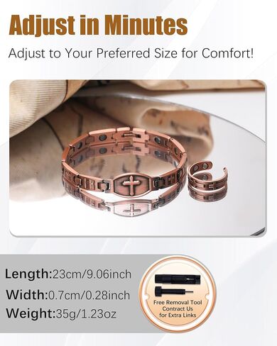 Copper Bracelets & Rings for Women, Copper Magnetic Bracelet for Women in Saudi Arabia