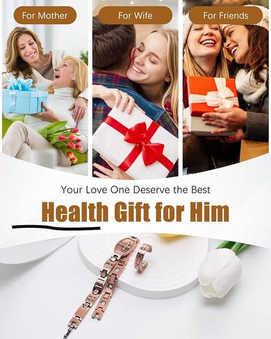 Copper Bracelets & Rings for Women, Copper Magnetic Bracelet for Women in Saudi Arabia
