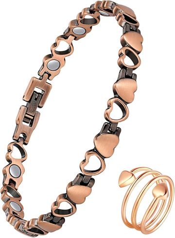 Copper Bracelets & Rings for Women, Copper Magnetic Bracelet for Women in Saudi Arabia
