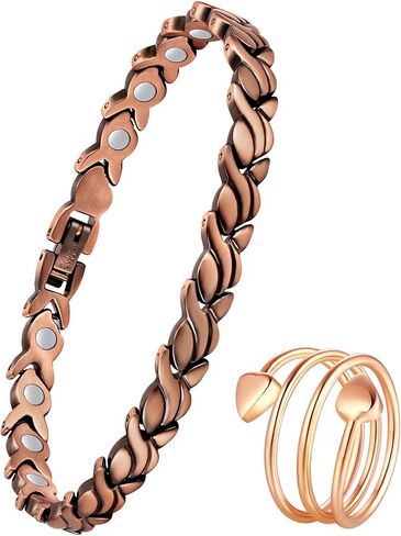 Copper Bracelets & Rings for Women, Copper Magnetic Bracelet for Women in Saudi Arabia