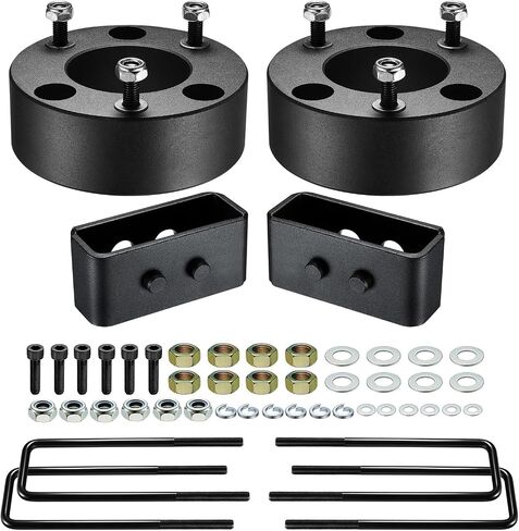 BDFHYK 3" Front and 2" Rear Leveling Lift Kit, Compatible with 2004-2022 F150 2WD 4WD, 6061-T6 Aluminum Billet Strut Spacers Leveling Kit for F-150 in Saudi Arabia