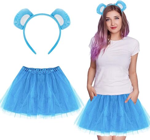 Halloween Bear Costume Accessories Bear Ear Headband and Tutu Skirt Set for Halloween Cosplay Party Dress Up in Saudi Arabia