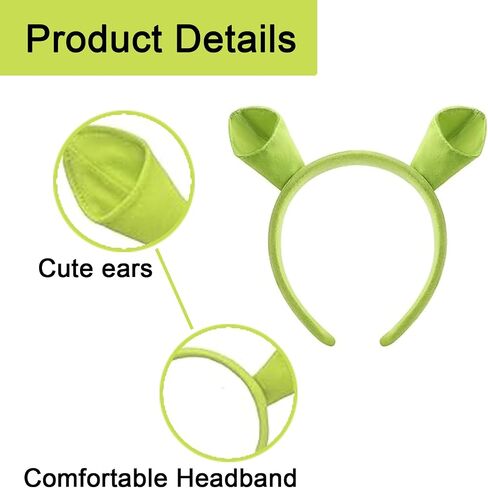 Green Ears Headband Green Cute Headband for Halloween Costume Adult Cosplay Theme Party Decoration Headwear in Saudi Arabia