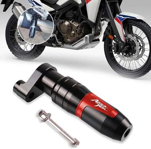 لـ CRF1100L Africa Twin CRF1000L Africa Twin كاتم صوت العادم المتزلجون الإطار حماة وسادات حماية من السقوط 2017-2025 ملحقات الدراجات النارية (أحمر) in Kuwait