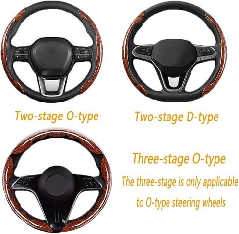 Segmented Steering Wheel Protector for Mercedes Benz SL R231 R230 2011-2020, Wood Grain Non-Skid Steering Wheel Cover Comfortable Feel,Yellow-Three-Stage in Saudi Arabia