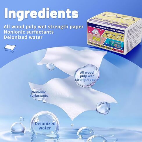400 قطعة من مناديل تنظيف النظارات، مناديل تنظيف العدسات المبللة مسبقًا، شاشات الكمبيوتر وأجهزة الكمبيوتر المحمولة، الهواتف الذكية، العدسات البصرية، النظارات الواقية، وشاشة الساعة l سريعة الجفاف وخالية من الخدوش in Kuwait