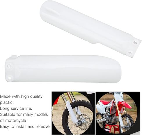 Front Shock Covers, Motocycle Fork Guard Protector White Front Shock Guard Cover Replacement for CR125 CR250 CE500 CRF450 CRF 250 in Saudi Arabia