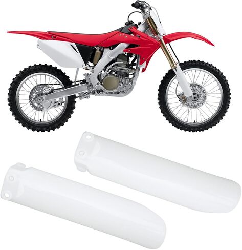 Front Shock Covers, Motocycle Fork Guard Protector White Front Shock Guard Cover Replacement for CR125 CR250 CE500 CRF450 CRF 250 in Saudi Arabia