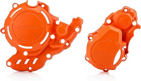 Acerbis X-Power Engine Cover Kit (16 ORANGE) For 17-23 KTM 350EXCF in Saudi Arabia