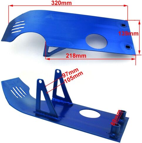 TC-Motor Blue Aluminum Engine Skid Plate For XR50 CRF50 Dirt Pit Bike 90cc 110cc 125cc 140cc Lifan YX SSR Thumpstar Coolster in Saudi Arabia