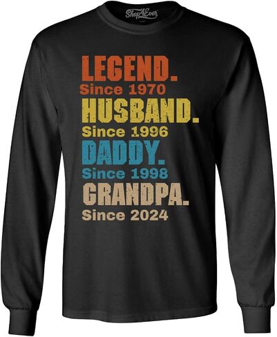 Custom Personalized Year Legend Husband Daddy Grandpa Long Sleeve Shirt in Saudi Arabia