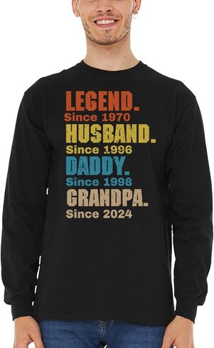 Custom Personalized Year Legend Husband Daddy Grandpa Long Sleeve Shirt in Saudi Arabia