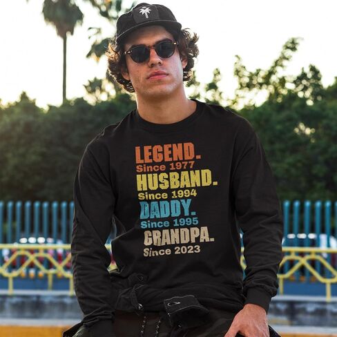 Custom Personalized Year Legend Husband Daddy Grandpa Long Sleeve Shirt in Saudi Arabia